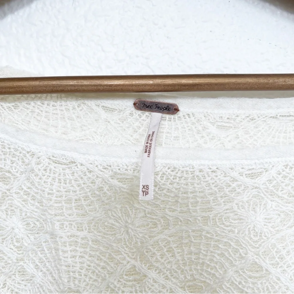 Free People- Beige Kristobel Babydoll Sweater Top- XS